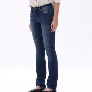 Elegant Indigo Women's Low Rise  Straight Leg Jeans # 213